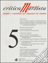 Critica marxista (2015). Vol. 5 libro