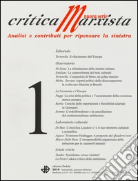 Critica marxista (2016). Vol. 1 libro