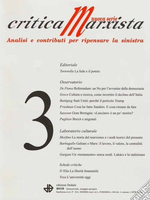 Critica marxista (2016). Vol. 3