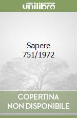 Sapere 751/1972 libro