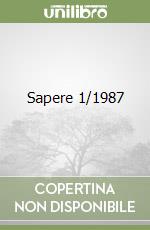 Sapere 1/1987 libro