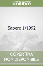 Sapere 1/1992 libro