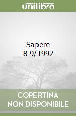 Sapere 8-9/1992 libro