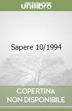 Sapere 10/1994 libro