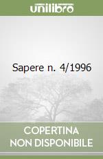Sapere n. 4/1996 libro