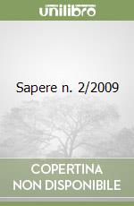 Sapere n. 2/2009 libro