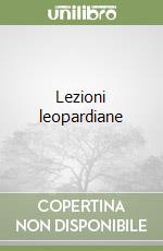Lezioni leopardiane libro