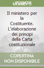 Il ministero per la Costituente. L'elaborazione dei principi della Carta costituzionale libro