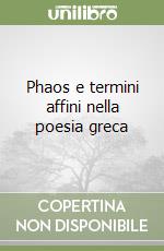 Phaos e termini affini nella poesia greca libro