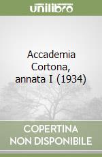 Accademia Cortona, annata I (1934) libro