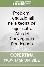 Problemi fondazionali nella teoria del significato. Atti del Convegno di Pontignano