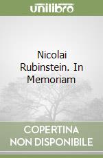 Nicolai Rubinstein. In Memoriam libro