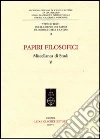 Papiri filosofici. Miscellanea di studi. Vol. 5 libro