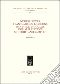 Digital texts, translations, lexicons in a multi-modular web application: methods and samples