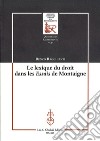 Le lexique du droit dans les Essais de Montaigne libro di Ragghianti Renzo