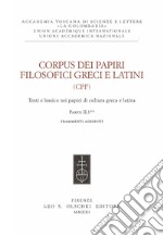 Corpus dei papiri filosofici greci e latini. Testi e lessico nei papiri di cultura greca e latina. Vol. 2/1: Frammenti Adespoti e sentenze libro