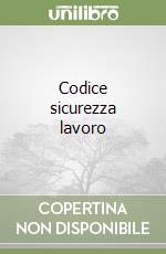 Codice sicurezza lavoro libro