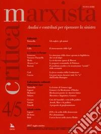 Critica marxista (2017). Vol. 4-5: Luglio-Ottobre libro