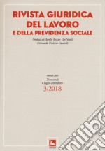 Rivista giuridica del lavoro e della previdenza sociale (2018). Vol. 3: (Luglio-Settembre) libro