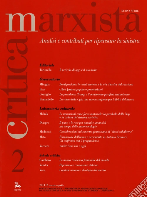Critica marxista (2019). Vol. 2