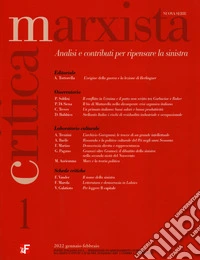 Critica marxista (2022). Vol. 1 libro