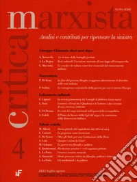 Critica marxista (2022). Vol. 4 libro