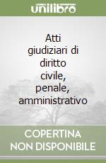 Atti giudiziari di diritto civile, penale, amministrativo libro