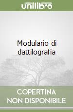Modulario di dattilografia libro