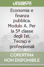 Economia e finanza pubblica. Modulo A. Per la 5ª classe degli Ist. Tecnici e professionali libro