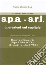 S.p.a. - s.r.l. Operazioni sul capitale libro