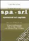 S.p.a. - s.r.l. Operazioni sul capitale libro