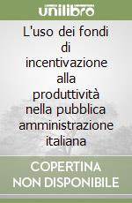 L'uso dei fondi di incentivazione alla produttività nella pubblica amministrazione italiana libro