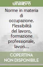 Norme in materia di occupazione. Flessibilità del lavoro, formazione professionale, lavori socialmente utili, borse di lavoro libro