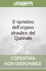 Il ripristino dell'organo idraulico del Quirinale