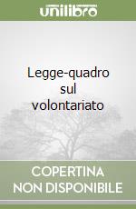 Legge-quadro sul volontariato libro