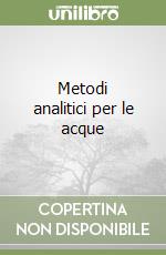 Metodi analitici per le acque