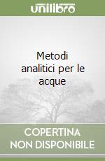 Metodi analitici per le acque libro