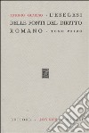 L'esegesi delle fonti del diritto romano libro