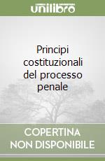 Principi costituzionali del processo penale libro