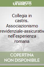 Collegia in castris. Associazionismo previdenziale-assicurativo nell'esperienza romana