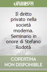 Il diritto privato nella società moderna. Seminario in onore di Stefano Rodotà libro