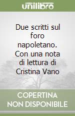 Due scritti sul foro napoletano. Con una nota di lettura di Cristina Vano libro