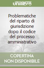 Problematiche del riparto di giurisdizione dopo il codice del processo amministrativo libro