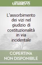 L'assorbimento dei vizi nel giudizio di costituzionalità in via incidentale libro