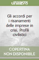 Gli accordi per i risanamenti delle imprese in crisi. Profili civilistici