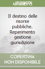 Il destino delle risorse pubbliche. Reperimento gestione giurisdizione libro