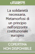La solidarietà necessaria. Metamorfosi di un principio nell'orizzonte costituzionale europeo libro