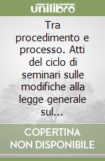 Tra procedimento e processo. Atti del ciclo di seminari sulle modifiche alla legge generale sul procedimento amministrativo libro