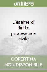 L'esame di diritto processuale civile libro