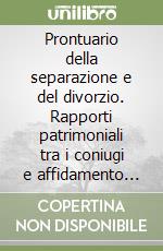 Prontuario della separazione e del divorzio. Rapporti patrimoniali tra i coniugi e affidamento dei figli libro